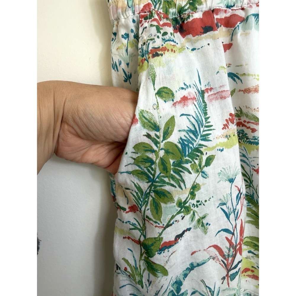 Sigrid Olsen Tropical Print‎ Ruffle Hem ALine Mini Skirt Boho Resort Style M - Picture 3 of 6
